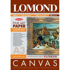 Lomond Fine Art Canvas Ultra Bright 340g/m2 A3, 20 sheets