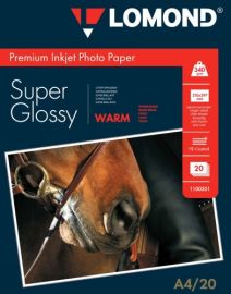 Lomond Premium Photo Paper Super Glossy 340 g/m2 A4, 20 sheets, Warm