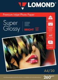 Lomond Premium Photo Paper Super Glossy 260 g/m2 A4, 20 sheets, Bright