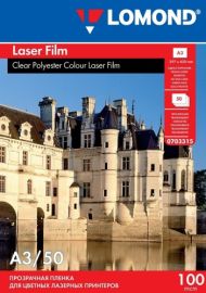 Lomond PET Film for b/w & color laser printers Clear A3, 50 sheets