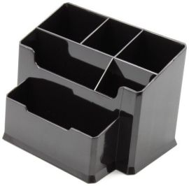 Pencil case Forpus, black, empty, section 6 1005-005