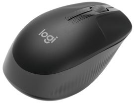 Logitech M190 Full-Size Wireless Mouse, RF Wireless, 1000 DPI, Charcoal