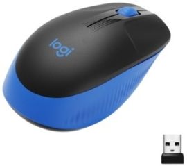 Logitech M190 Full-Size Wireless Mouse, RF Wireless, 1000 DPI, Blue