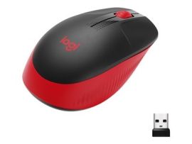 Logitech M190 Full-Size Wireless Mouse, RF Wireless, 1000 DPI, Red