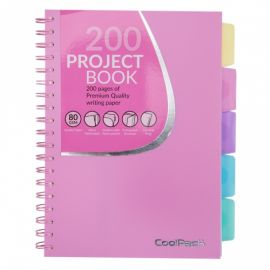 Coolpack spiral note book B5, PP, 200 pages, square, pastel pink