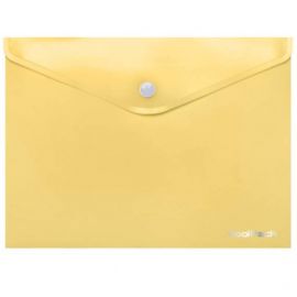 Coolpack document envelope with button PP, A4, pastel yellow