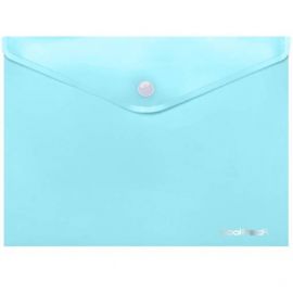 Coolpack document envelope with button PP, A4, pastel blue