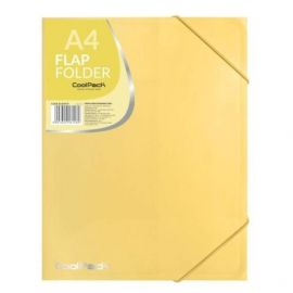 Coolpack flap folder PP, A4, pastel yellow