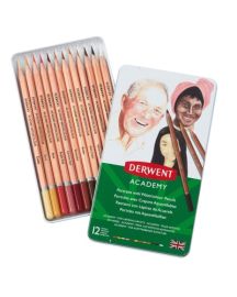 Derwent Academy Portrait Watercolour Pencils 12 Tin