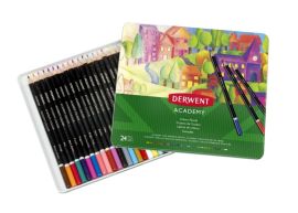 Derwent Academy Colouring Pencils 24 colours, Tin box