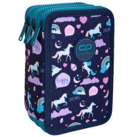 Triple decker pencil case with equipment CoolPack Jumper 3 Happy Unicorn