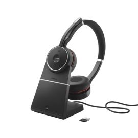 Jabra Evolve 75 SE UC Stereo Wireless Bluetooth Headset, With Charging Stand
