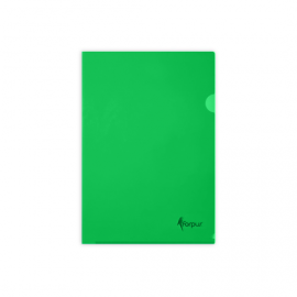 Folder L Forpus, A4, 180 microns, green, plastic