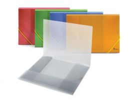 Folder with rubbers Forpus, A4, plastic, capacity 150 sheets, transparent