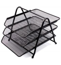 Horizontal tray Forpus, 3, black, perforated metal 1002-020