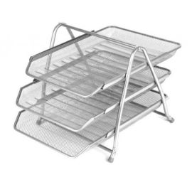 Horizontal tray Forpus 3 parts silver, perforated metal 1002-021