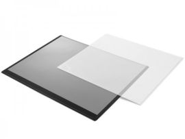 Table mat Forpus, 50x63cm, black with transparent cover Raised 1010-501
