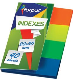Index Forpus, 20x50mm, Assorti, Plastic (4x40)  0718-102