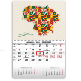 Wall Mounted Calendar Mono 30x43cm.