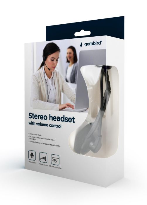 HEADSET STEREO/BLACK MHS-123 GEMBIRD – 3