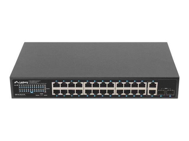 LANBERG switch PoE+ 24x 1GB 2x SFP 250W