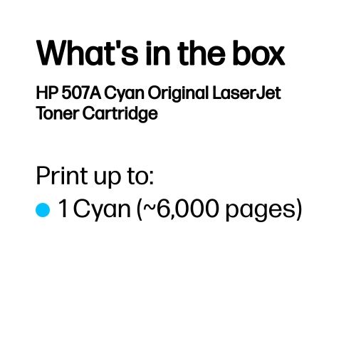 HP 507A (CE401A) Toner Cartridge, Cyan – 3