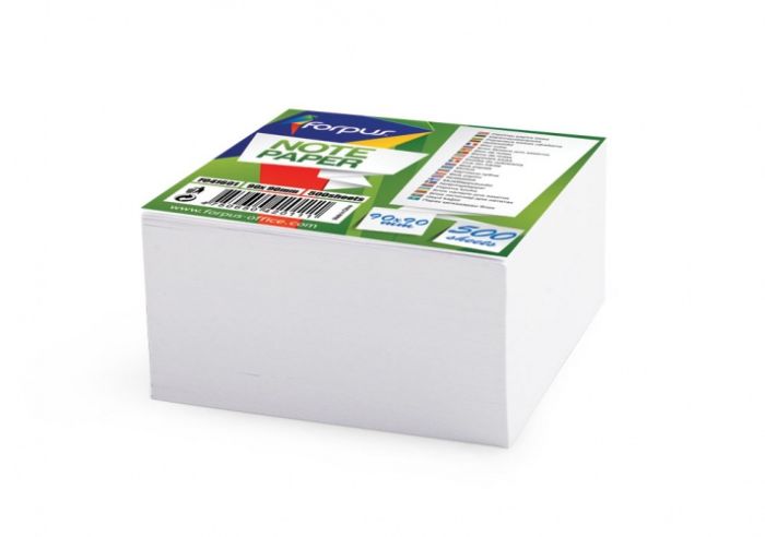 Notes Forpus, 9x9 cm, white, glued (500)  0716-009