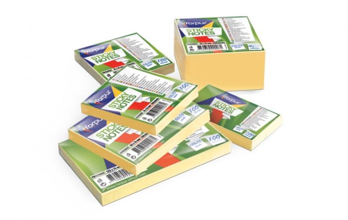 Stiky notes Forpus Office, 75x125mm, Yellow (1x100)