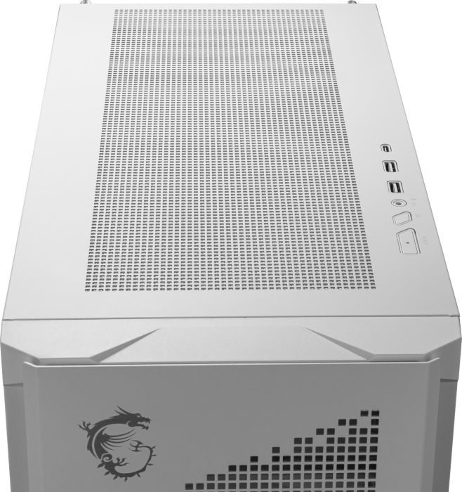 Case MSI ATX/micro ATX/Mini-ITX/EATX White Midi Tower PC – 12