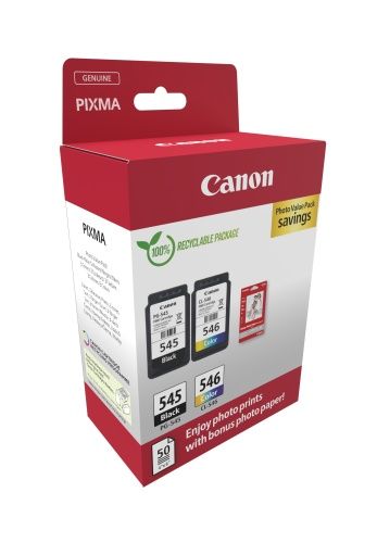 Canon PG-545/CL-546 (8287B008) Ink Cartridge Multipack, BK/CMY – 2