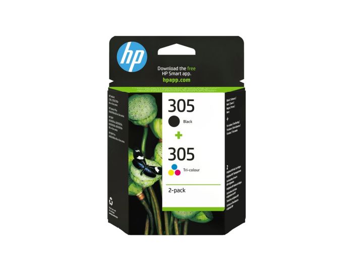 HP 305 2-Pack Tri-color/Black Original