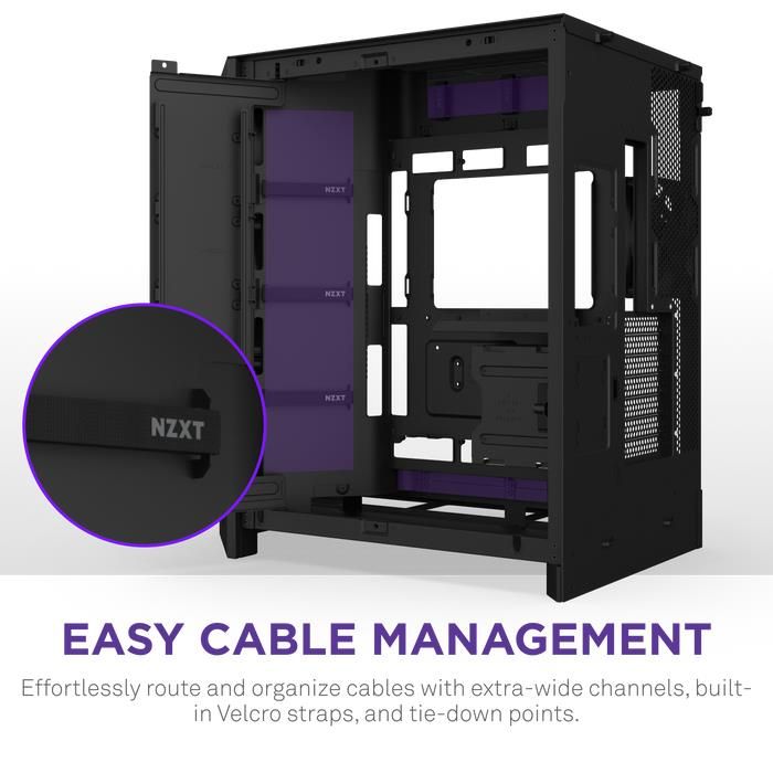 Case NZXT ATX/micro ATX/Mini-ITX/EATX Black Midi Tower PC – 9
