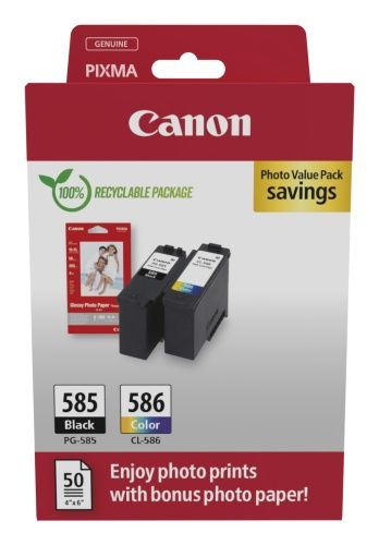 Canon PG-585/CL-586 (6205C004) Photo value pack Ink Cartridge Multipack, BK/CMY – 3