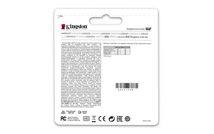 MEMORY DRIVE FLASH USB3.2/64GB DTDUO3CG3/64GB KINGSTON – 6