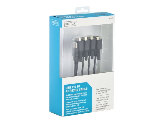 DIGITUS USB 2.0 to RS232x4 Cable 1.5M – 2
