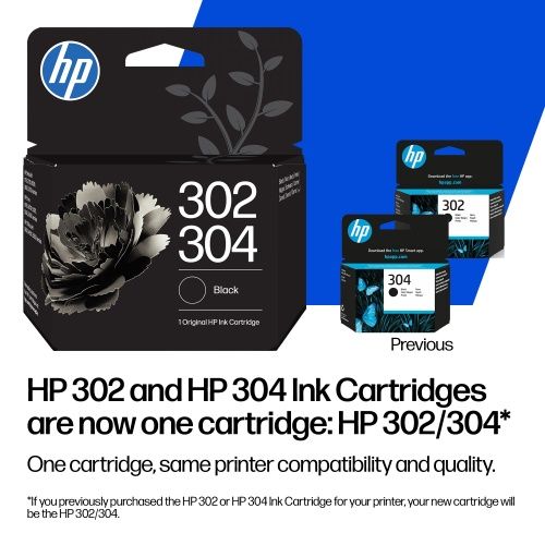 HP 302/304 (B7RT7AE) Ink Cartridge, Black – 5