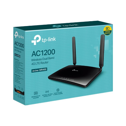TP-LINK MR400 AC1200 Wireless Dual Band 4G LTE Router Archer MR400 10/100 Mbit/s – 4