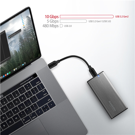 AXAGON External USB-C 3.2 Gen 2 metal box for M.2 NVMe & SATA SSD disks EEM2-SG2 – 7
