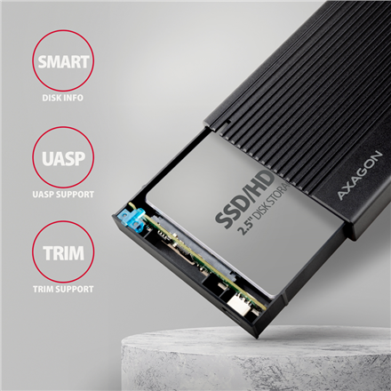 AXAGON USB-C 10Gbps RIBBED Box EE25-GTR – 4
