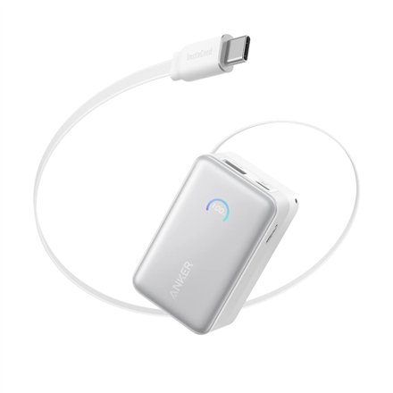 Anker Nano Power Bank 45W with Built-In Retractable USB-C Cable A1638H21 10000