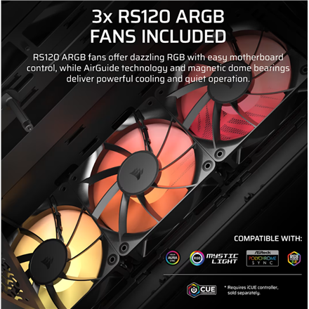 Corsair PC Case 3200D RS ARGB Mid-Tower Smoke – 5