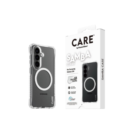 CARE by PanzerGlass Samba Case Transparent w. White Qi Samsung New Galaxy S26 – 4