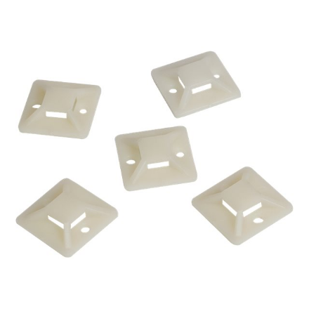 Cable Tie Mounts 20x20 mm KAB0042 Self-adhesive, for cable ties
