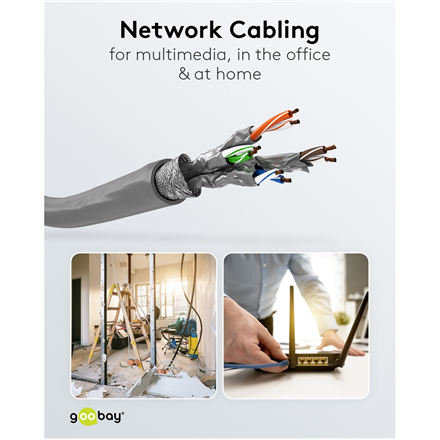 Goobay CAT 6A Network Cable, S/FTP (PiMF), 50 m 96093 – 3