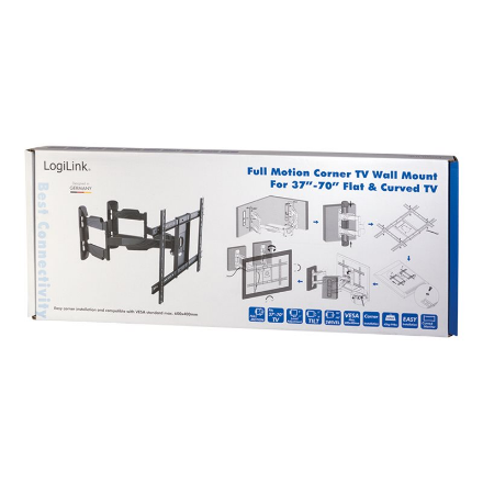 Logilink BP0047 TV Wall mount, 37"-70". corner mount – 5