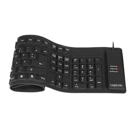 Logilink Flexible waterproof Keyboard USB + PS/2 ID0019A Flexible keyboard – 2