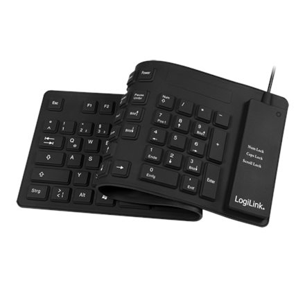 Logilink Flexible waterproof Keyboard USB + PS/2 ID0019A Flexible keyboard – 6