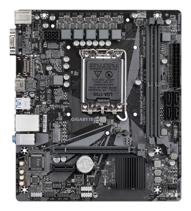 Mainboard GIGABYTE Intel H610 LGA1700 Micro-ATX 1xPCI-Express 3.0 1x DDR4 – 2