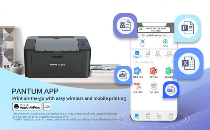 Printer Pantum P2500W, Laser monochrome, A4, Wi-Fi – 7