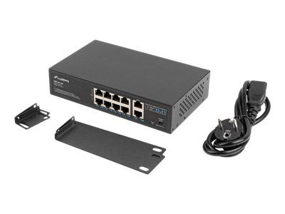 LANBERG switch PoE 19inch 10-port 100MB – 5